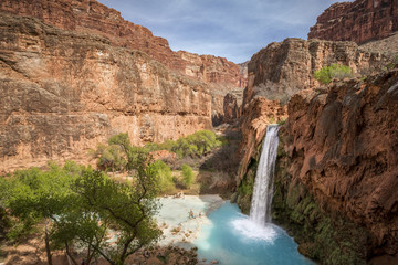 Havasu Falls Waterfall, Havasupai Indian Reservation, Grand Canyon, Arizona