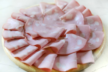 Sliced Italian salami
