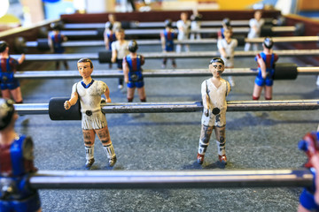 Football toy players Barcelona Real Madrid