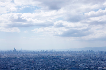 Fototapeta na wymiar 生駒山系からの大阪の眺望