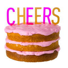 Cake sign isolated on white background