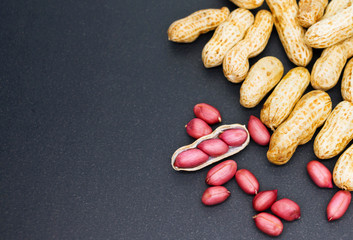 red peanuts on black