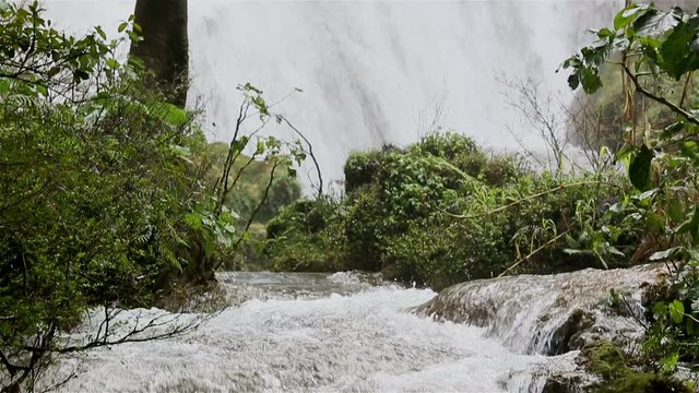 A beautiful cascade waterfall in the cuban jungles near Cumanayagua