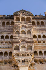 Fototapeta na wymiar Details of Jodhpur fort in Rajasthan, India.