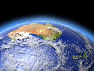 Australia and New Zealand from space © harvepino