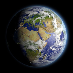 EMEA region from space