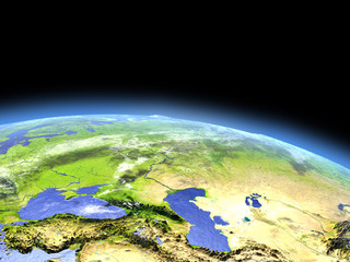 Fototapeta premium Western Asia from space