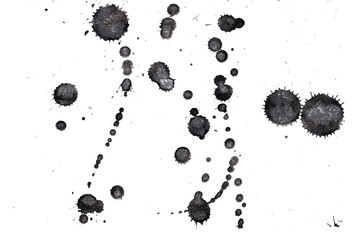 Abstract black ink splash
