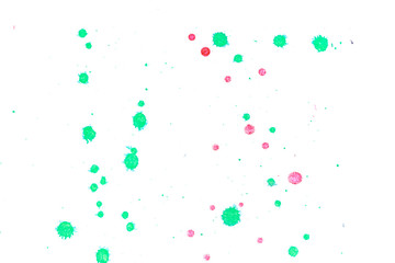 Abstract green red ink splash