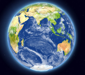 Indian Ocean from space