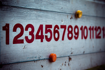The score board of petanque vintage