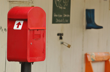 Thailand post red box.