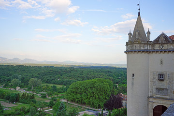 Exterior view of the historic Renaissance castle in Grignan, France