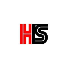 letter HS logo vector