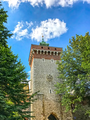 Fototapeta premium Fragment of the Royal Wawel Castle in Krakow, Poland.