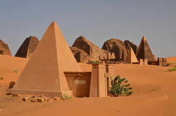 Nubian Pyramid in Sudan - obrazy, fototapety, plakaty