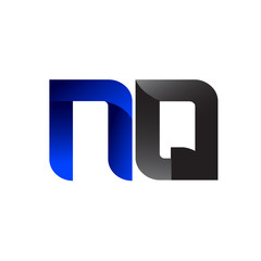 Modern Simple Initial Logo Vector Blue Grey  nq