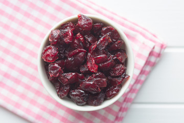 Tasty dried cranberries.