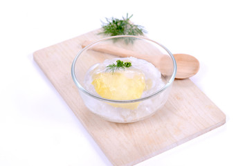 dessert with durian fruit