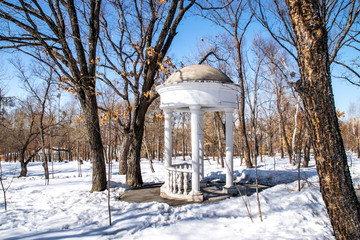 Беседка в зимнем парке