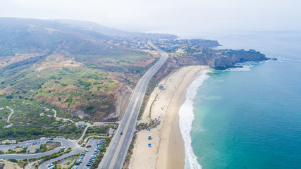 Aerial View of Beautiful Crystal Cove, Orange County