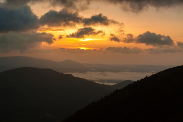 Sunrise in the mountains