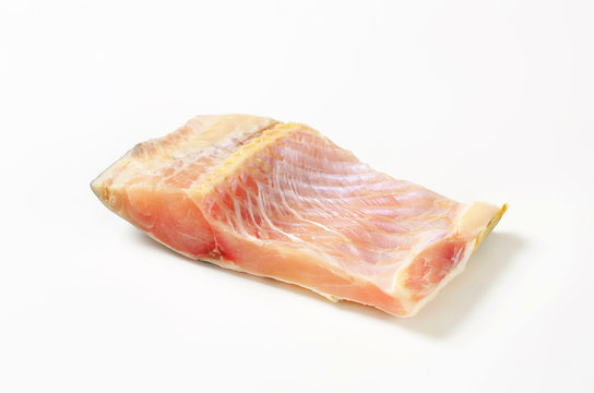 Raw carp fillet