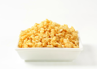 Crispy rice breakfast cereal