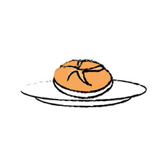 Fresh and delicious bread icon vector illustration graphic design