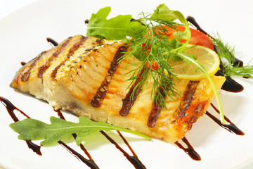 Grilled carp fillet