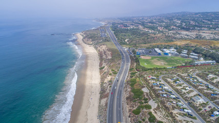 Aerial View of Beautiful Crystal Cove, Orange County