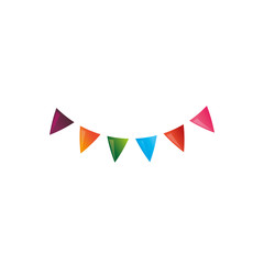 Pennants party decoration icon vector illustration graphic design