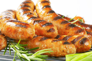Grilled German sausages