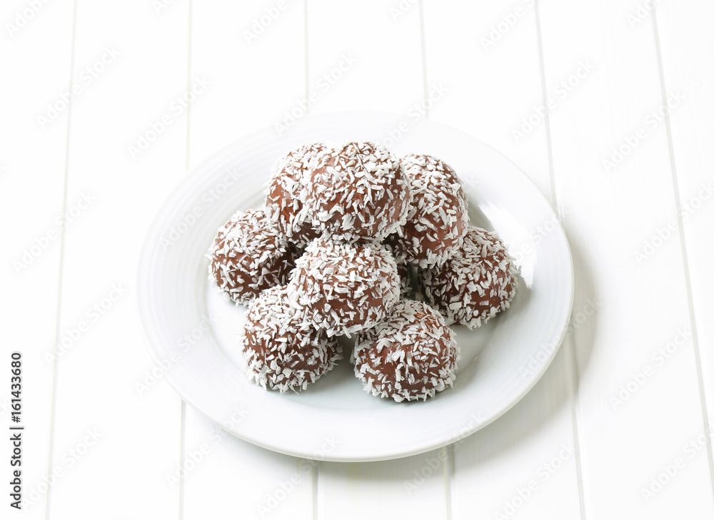 Poster Chocolate coconut balls