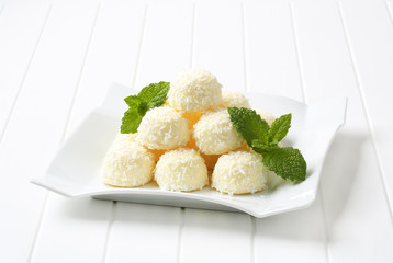 Coconut snowball truffles