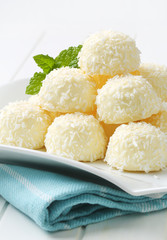Coconut snowball truffles