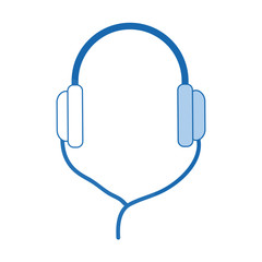 headphones technology volume music listen accessory vector illustration