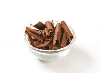 Milk chocolate curls