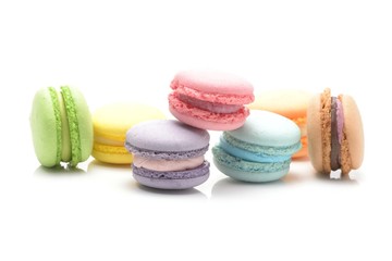 macaroons isolated on white background