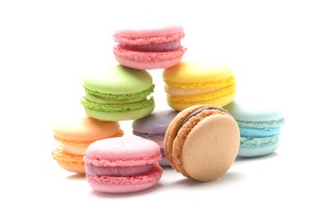 macaroons isolated on white background