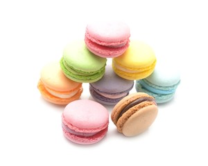 macaroons isolated on white background