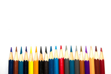 The image is made of crayons.