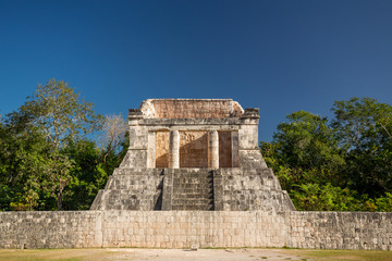 Fototapeta na wymiar Templo del Hombre Barbado, Temple of the bearded man, Chichen Itza, Yucatan, Mexico