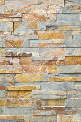 New colorful  stone wall closeup