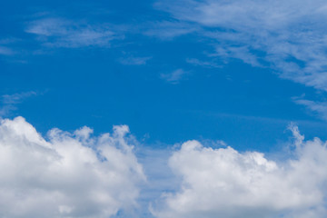 Blue sky with white clouds