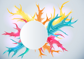 Bright background with colorful splashes.