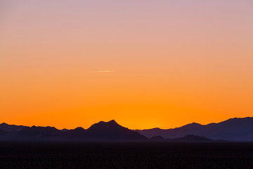 Mountains on sunset