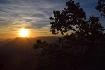 sunset at the Grand Canyon