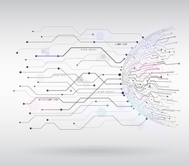 Abstract global technology concept. Digital internet communication. Connection structure. Hi-tech vector illustration eps 10.
