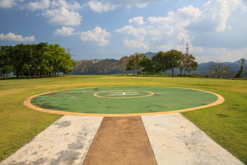 Obraz premium Heliport for helicopter.